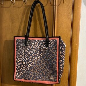Brighton Leopard Print Tote - Black and Pink
